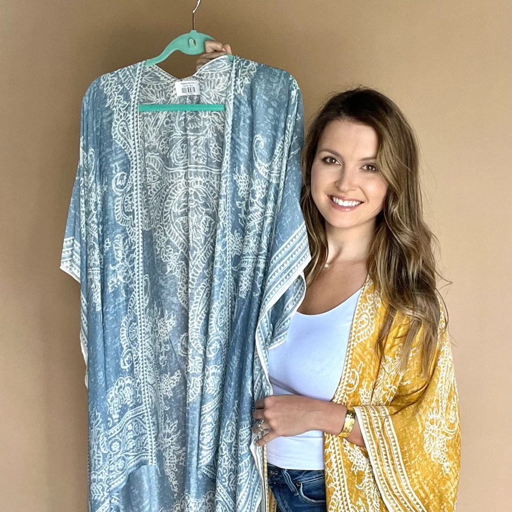 Blue Paisley Duster